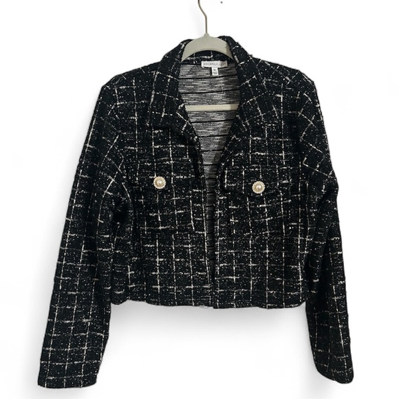 Sincerly Jules Jackets & Blazers - Sincerely Jules Black and White Checkered Blazer
